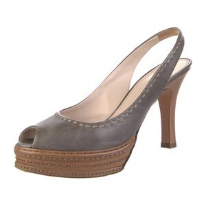 Prada Suede Peep Toe Slingback Platform
Heels SZ 5.5 EU36